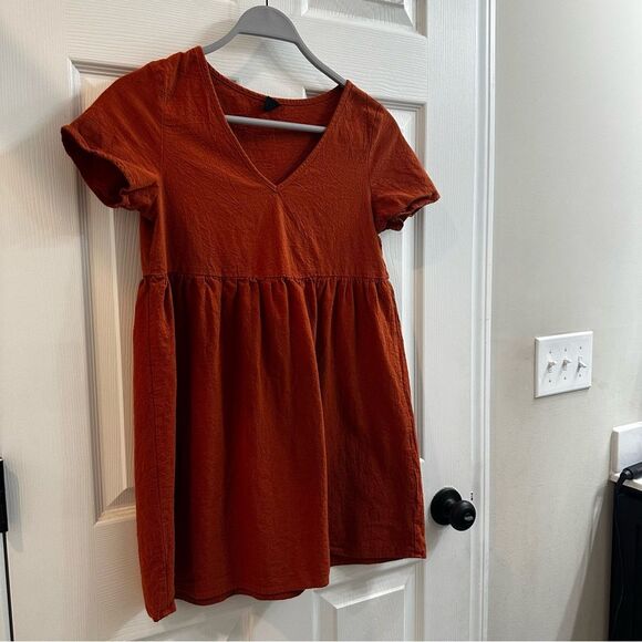 SHEIN Women's Rust V-Neck dress size XS - Picture 2 of 8